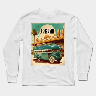 Jordan Vintage Travel Art Poster Long Sleeve T-Shirt